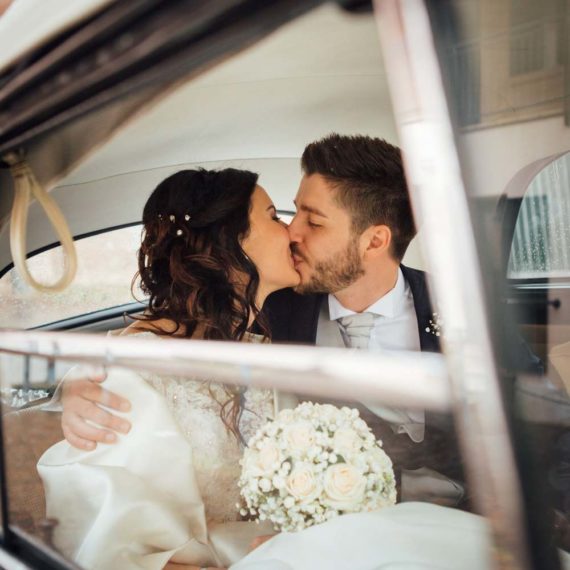 Into the wedding car